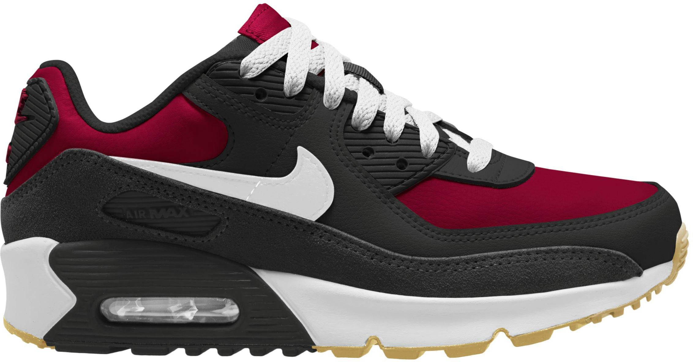 Nike air max 90 essential black and red best sale