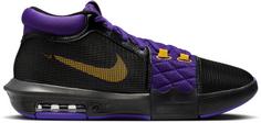 Nike LEBRON WITNESS VIII Basketballschuhe Herren black-university gold-field purple