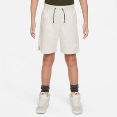 Rückansicht von Nike Athletics Fleece Shorts Kinder lt orewood brn-htr-white