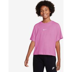 Rückansicht von Nike NSW ESSENTIAL T-Shirt Kinder playful pink-white