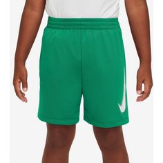 Rückansicht von Nike Dri-FIT Multi+ Funktionsshorts Kinder stadium green-white-white
