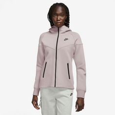 Rückansicht von Nike Tech Fleece Trainingsjacke Damen platinum violet-black