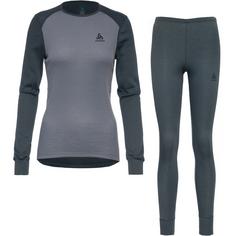 Odlo Active Warm Eco Wäscheset Damen india ink-folkstone gray