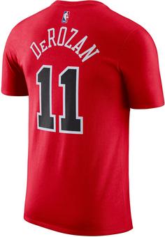 Rückansicht von Nike Demar Derozan Chicago Bulls T-Shirt Herren university red
