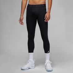 Rückansicht von Nike Sport Jumpman 3/4-Tights Herren black-black-white
