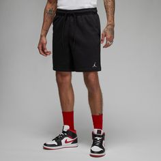 Rückansicht von Nike ESSENTIAL JUMPMAN Sweatshorts Herren black-white