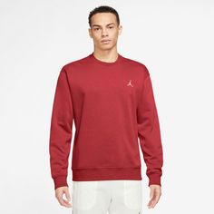 Rückansicht von Nike ESSENTIAL JUMPMAN Sweatshirt Herren gym red-white