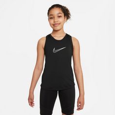 Rückansicht von Nike ONE Funktionstank Kinder black-white