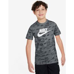 Rückansicht von Nike NSW CLUB T-Shirt Kinder smoke grey