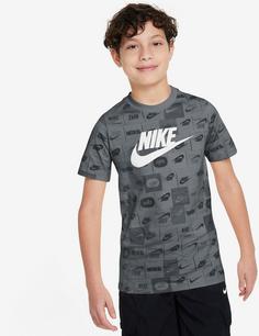 Rückansicht von Nike NSW CLUB T-Shirt Kinder smoke grey