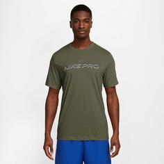 Rückansicht von Nike Dri-Fit Funktionsshirt Herren medium olive