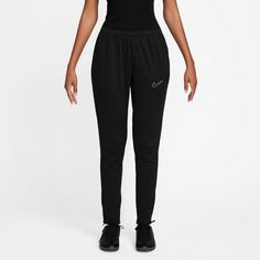 Rückansicht von Nike Academy 23 Trainingshose Damen black-black-metallic gold