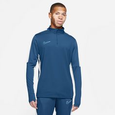Rückansicht von Nike Academy 23 Funktionsshirt Herren court blue-white-aquarius blue