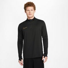 Rückansicht von Nike Academy 23 Funktionsshirt Herren black-black-metallic gold