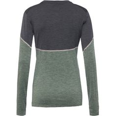 Rückansicht von Odlo Merino Revelstoke Performance Wool 150 Funktionsshirt Damen matte green-dark grey melange