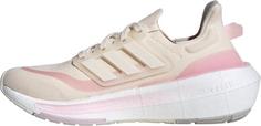 Rückansicht von adidas ULTRABOOST LIGHT Laufschuhe Damen chalk white-chalk white-clear pink