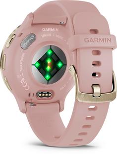 Rückansicht von Garmin Venu 3 S Sportuhr dust rose-softgold