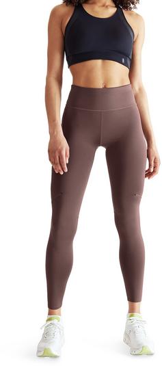 Rückansicht von On PERFORMANCE TIGHTS Lauftights Damen grape