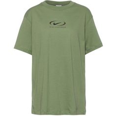 Nike Swoosh T-Shirt Damen oil green