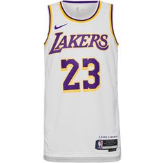 Nike LeBron James Los Angeles Lakers Basketballtrikot Herren white