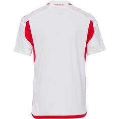 Rückansicht von adidas Union Berlin 23-24 Auswärts Fußballtrikot Kinder white-vivid red