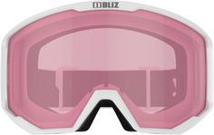Rückansicht von Bliz SPARK Skibrille white-pink