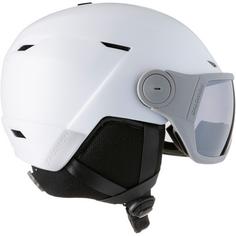 Rückansicht von Salomon ICON LT VISOR Skihelm Damen white