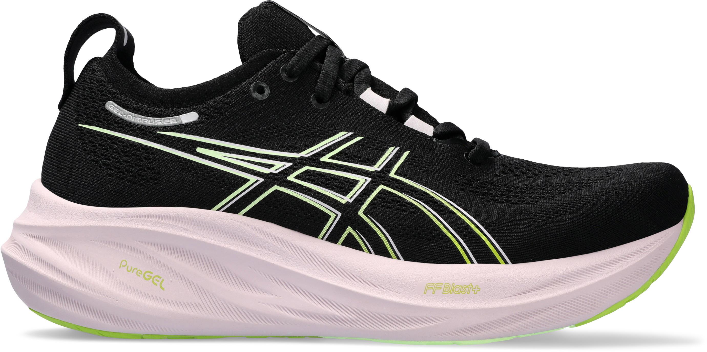 ASICS GEL NIMBUS 26 Laufschuhe Damen black neon lime im Online Shop von SportScheck kaufen