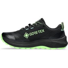 Rückansicht von ASICS GTX GEL-Trabuco 12 GTX Trailrunning Schuhe Herren black-illuminate green