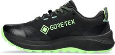 Rückansicht von ASICS GTX GEL-Trabuco 12 GTX Trailrunning Schuhe Herren black-illuminate green