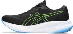 Rückansicht von ASICS GEL-PULSE 15 Laufschuhe Herren black-electric lime