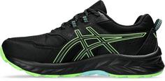 Rückansicht von ASICS GEL-VENTURE 9 WP Trailrunning Schuhe Herren black-illuminate green