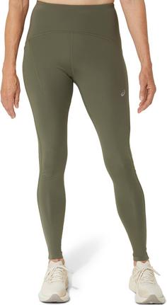 Rückansicht von ASICS ROAD Lauftights Damen mantle green