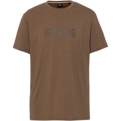 Boss T-Shirt Herren open brown