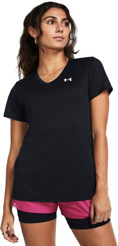 Rückansicht von Under Armour Tech Solid Funktionsshirt Damen black-white