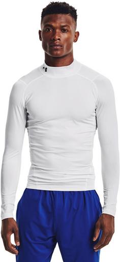 Rückansicht von Under Armour Heatgear Comp Mock Funktionsshirt Herren white-black