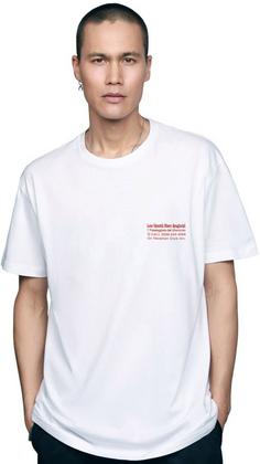 Rückansicht von ON VACATION Less Upsettii T-Shirt white