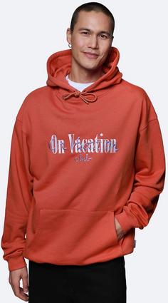 Rückansicht von ON VACATION Scribble Hoodie copper