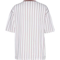 Rückansicht von New Era Pinstripe Oversize T-Shirt Herren off white-red