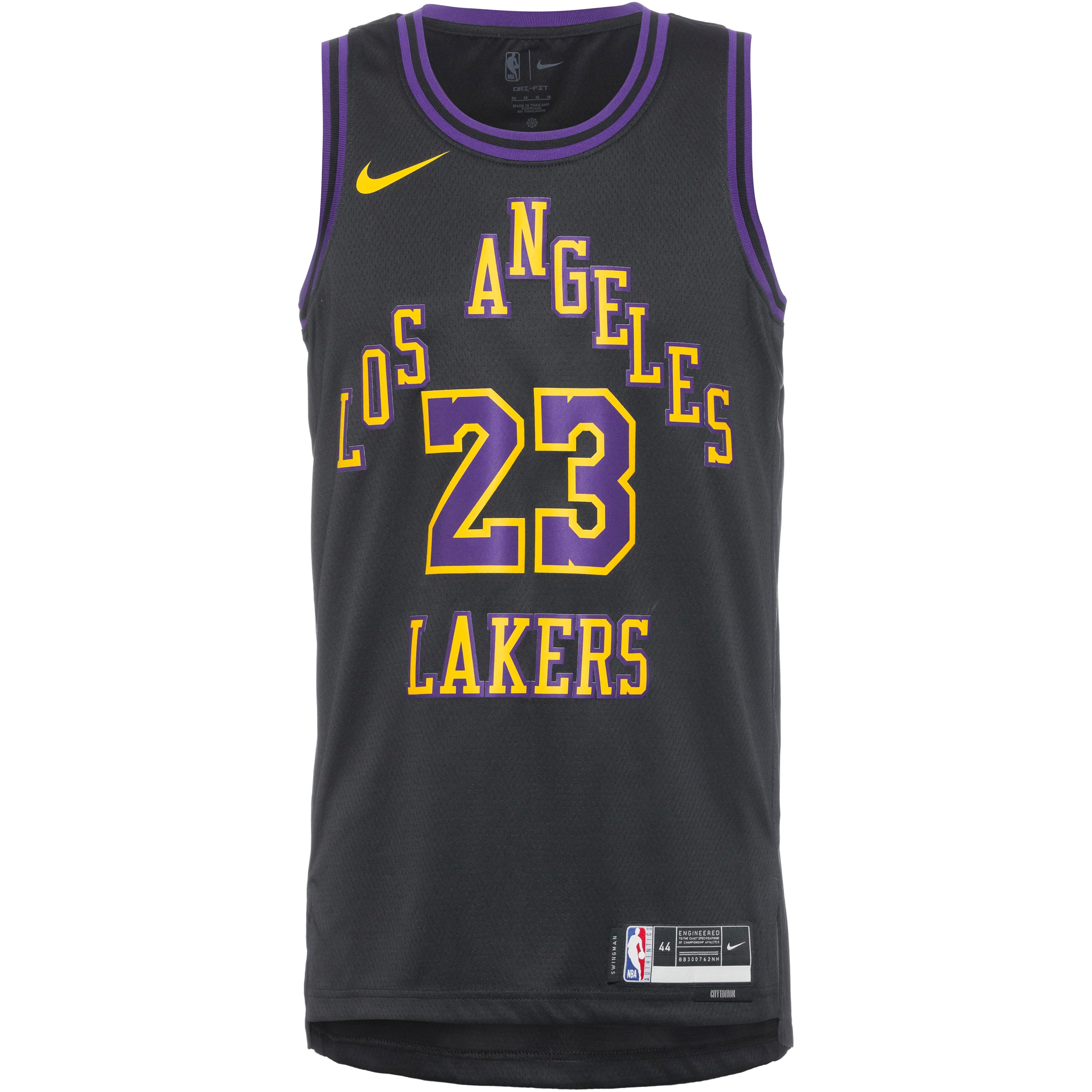 Nike LeBron James Los Angeles Lakers Basketballtrikot Herren black