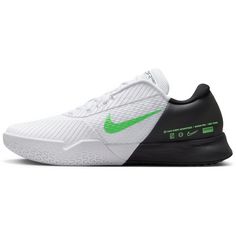 Rückansicht von Nike Court Air Zoom Vapor Pro 2 Tennisschuhe Herren white-poison green-black