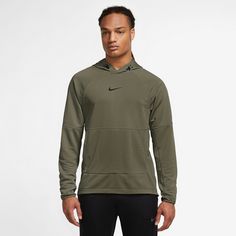 Rückansicht von Nike Dri-FiT Funktionssweatshirt Herren medium olive-black