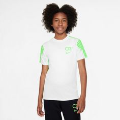 Rückansicht von Nike CR7 Funktionsshirt Kinder white-green strike-green strike