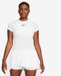 Rückansicht von Nike Advantage Tennisshirt Damen white-white-white-black