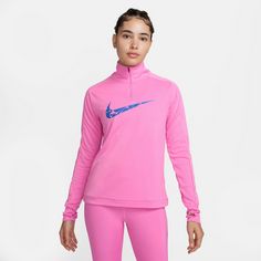 Rückansicht von Nike SWSH HBR DF Funktionsshirt Damen playful pink-hyper royal