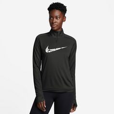 Rückansicht von Nike SWSH HBR DF Funktionsshirt Damen black-white