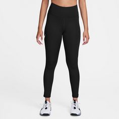 Rückansicht von Nike FST SW HBR 7/8-Lauftights Damen black-white