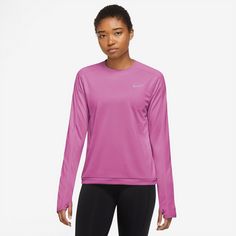 Rückansicht von Nike PACER Funktionsshirt Damen playful pink-reflective silv