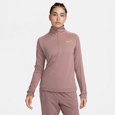 Rückansicht von Nike PACER Funktionsshirt Damen smokey mauve-reflective silv