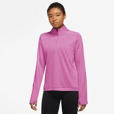 Rückansicht von Nike PACER Funktionsshirt Damen playful pink-reflective silv